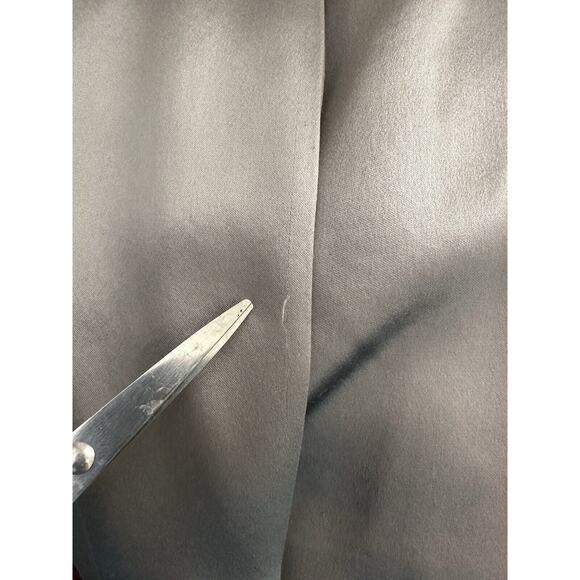 BANANA REPUBLIC Gray Patchwork 100% SILK SKIRT SIZE 8 Side Zip Fully Lined - Picture 5 of 6